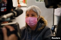 FILE - Liora Argamani, mother of hostage Noa Argamani, is interviewed, in Tel Aviv, Israel, on Nov. 23, 2023