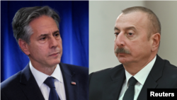 Միացյալ Նահանգների պետքարտուղար Էնթոնի Բլինքենը և Ադրբեջանի նախագահ Իլհամ Ալիևը