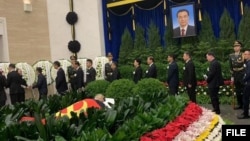 李克强遗体告别现场 （网友转发微信图片）