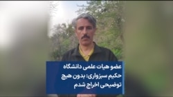 عضو هیات علمی دانشگاه حکیم سبزواری: بدون هیچ توضیحی اخراج شدم