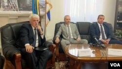 Konferencija za medije u ambasadi Ukrajine povodom godišnjice oslobađanja grada Buču u kome su izvršeni brojni zločini ruske vojske