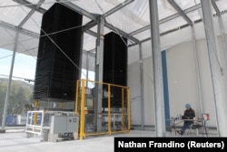 FILE - A piece of equipment called a distributor used to hold trays of limestone for capturing carbon is seen at the Heirloom Carbon Technologies facility in Brisbane, California, U.S. February 1, 2023. (REUTERS/Nathan Frandino)