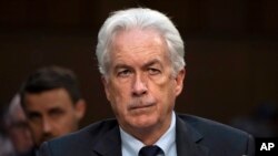 미국 상원 청문회에서 증언하는 윌리엄 번스 미국 중앙정보국(CIA) 국장 (자료사진)