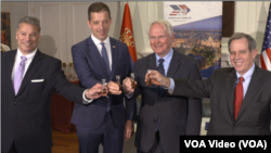 Proslava nakon potpisivanja Memoranduma o formiranju Američko-srpskog poslovnog saveta