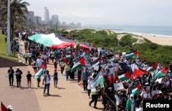 Propalestinske demonstracije u Durbanu u Južnoj Africi, 26. novembar 2023. (Foto: REUTERS/Rogan Ward)