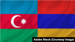 Ադրբեջանի ու Հայաստանի դրոշներ