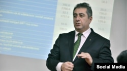 FILE — Economist Gubad Ibadoglu speaks at an unknown location, Dec. 13, 2011. Last week's death of Russian opposition leader Alexey Navalny has elevated fears for the welfare of politically active prisoners such as Ibadoglu in nearby Azerbaijan.