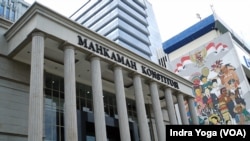 Mahkamah Konstitusi Republik Indonesia (MK RI), Jakarta. (VOA/Indra Yoga)

