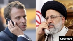 امانوئل مکرون و ابراهیم رئیسی