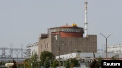 A view of the Zaporizhzhia Nuclear Power Plant outside the Russian-controlled city of Enerhodar in Zaporizhzhia region, Ukraine, Aug. 22, 2022.