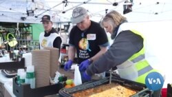 Aid Group Welcomes Ukraine Refugees With Hot Meal in Poland