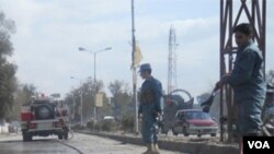 Pasukan Afghanistan siaga di kota Jalalabad, Afghanistan timur.