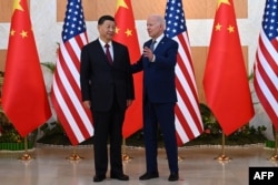 美国总统拜登与中国国家主席习近平在印尼20国峰会期间举行面对面会谈。（2022年11月14日）