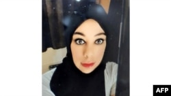 This undated handout image released by the Morris family on Sept. 21, 2022, shows U.S. citizen Carly Morris, at an unspecified location in the central Saudi city of Buraidah. (AFP photo/Family handout)