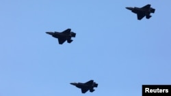 تصویری از جنگنده‌های اف-۳۵ نیروی هوایی اسرائیل. آرشیو