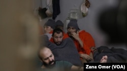 تصویری از زندانیان عضوو داعش در زندان مرکزی حسکه، سوریه