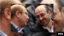 شهرام گیل‌آبادی در کنار محمدباقر قالیباف