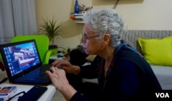 Raja Banout is the moving spirit of an all-female choir called Haneen (nostalgia) that includes women from all over Syria. (J. Dettmer/VOA)