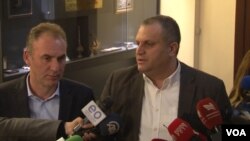 Predsedavajući državne delegacije Kosova za dijalog sa Srbijom Fatmir Ljimaj i Špend Ahmeti