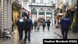 With the city at its highest state of alert, the streets of Brussels, normally packed with tourists, were quiet, Nov. 24, 2015. 
