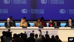 Suasana pembukaan konferensi perubahan iklim global PBB di Doha, Qatar (26/11).