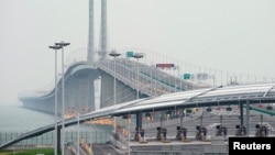 A general view of the Hong Kong-Zhuhai-Macau bridge after its opening ceremony in Zhuhai, China October 23, 2018. (REUTERS/Aly Song)