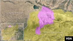 Map of Jawzjan province, Afghanistan