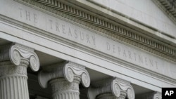 FILE - The Treasury Building in Washington, May 4, 2021, photo, The United States imposed new sanctions to North Korea and Russia on Monday.