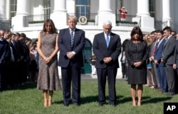 President Trump held a moment of silence at the White House on Monday.