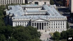 미국 워싱턴의 재무부 건물.