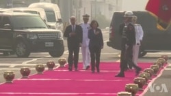 台湾总统蔡英文主持舰成军典礼