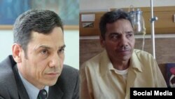 عبدالفتاح سلطانی پیش از زندان و پس از انتقال به بیمارستان در سال ۱۳۹۲