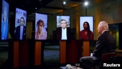 前副总统拜登2020年8月17日出席民主党全代会首日会议（路透社）