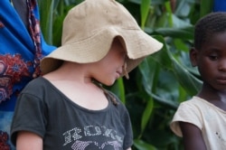 This girl survived an abduction in April 2019 the night when her albino brother Goodson was abducted in Dedza district in central Malawi. (Lameck Masina/VOA)