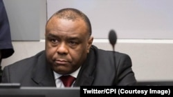 Jean-Pierre Bemba na Cour pénale internationale (CPI), La Haye, 8 juin 2018. (Twitter/CPI)