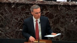 In this image from video, White House counsel Pat Cipollone speaks during the impeachment trial of President Donald Trump in the Senate, at the Capitol in Washington, Jan. 21, 2020.