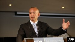 The United Nations Special Envoy to the Middle East, Nickolay Mladenov, speaks during a press conference in Jerusalem, June 25, 2020.