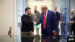 Дональд Трамп и Владимир Зеленский в Нью-Йорке. 27 сентября 2024 года. 