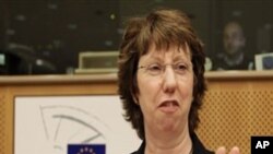 EU High Representative for Foreign Affairs Catherine Ashton attends a meeting on External Action Service, at the European Parliament in Brussels (File Photo)