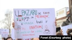 Protesti studenata u Novom Pazaru (FoNet/Senad Župljanin)