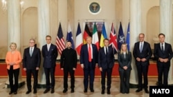 دونالد ترامپ، رئیس جمهوری آمریکا در میان رهبران اروپایی - ۲۷ مرداد ۱۴۰۴ کاخ سفید