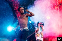 Aaquil "Slim Jxmmi" Brown of Rae Sremmurd seen at the 2016 Festival d'ete de Quebec in Quebec City, July 9, 2016, Quebec, Canada.