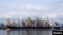 Терминал по отгрузке зерна в Одессе. Архивое фото