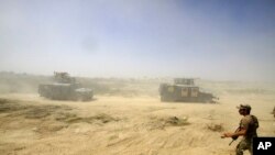 Iroq qo'shinlari jihodchilarga qarshi hujumda, Falluja, Iroq, 15-iyun, 2016-yil.