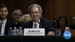 FILE - Michael Pack, President Donald Trump's nominee to lead the U.S. Agency for Global Media, is seen at his confirmation hearing, on Capitol Hill, in Washington, September 19, 2019. Pack's nomination was confirmed June 4, 2020.