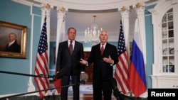 Tillerson va Lavrov, AQSh va Rossiya tashqi ishlar vazirlari Vashingtonda, 10-may, 2017-yil