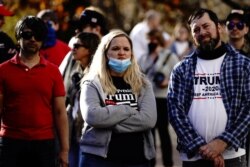 Supporters of U.S. President Donald Trump attend a 'Stop the Steal' protest outside the Wisconsin State Capitol, following the announcement that U.S. Democratic presidential candidate Joe Biden has won the 2020 election, in Madison, Wisconsin.