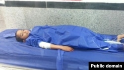 عکسی منتسب به یعقوب بندو، دانش‌آموز مجروح چابهاری