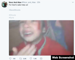 Hundreds of messages, many including pictures of dead children, emerged in a “Twitter Storm” on Friday, an event designed to raise awareness in Syria's 7-year-old civil war.