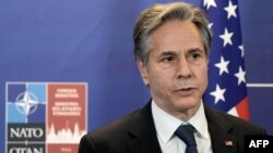 آنتونی بلینکن، وزیر خارجه آمریکا روز سه‌شنبه نهم آذر در جریان اجلاس دو روزه ناتو در ریگا در لتونی